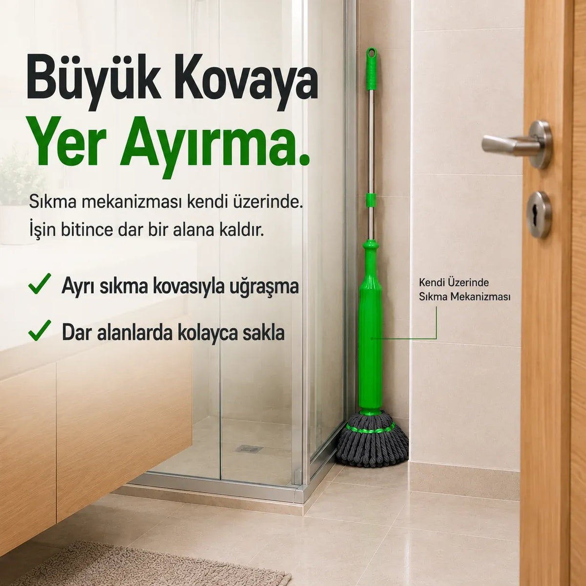 Purovila Kendinden Sıkmalı Mop